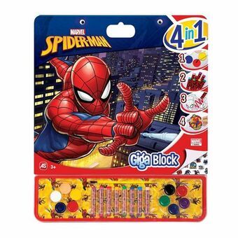 Färgläggningsbok Spider-Man Giga Block 4-i-1 35 x 41 cm