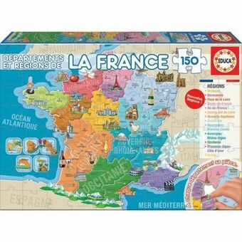 Barnpussel Educa Departments and Regions of France 150 Delar karta
