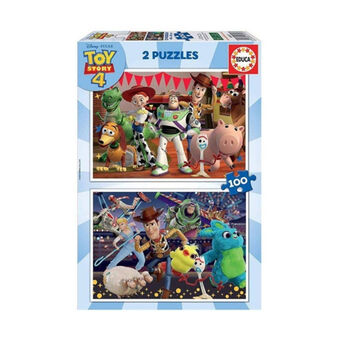 Set 2 pussel   Toy Story Ready to play         100 Delar 40 x 28 cm  