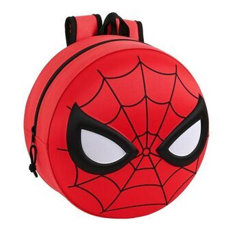 Barnryggsäck 3D Spiderman 642267358 Svart Röd 31 x 31 x 10 cm