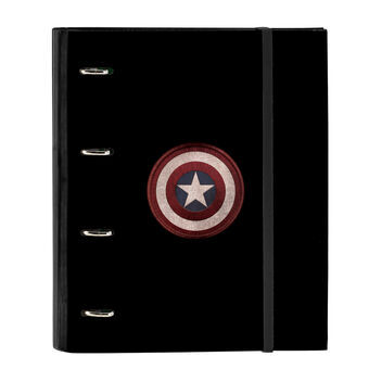 Ringpärm Capitán América Svart (27 x 32 x 3.5 cm)