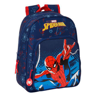 Skolryggsäck Spider-Man Neon Marinblå 27 x 33 x 10 cm