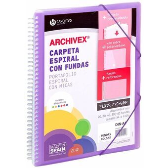 Sorteringsmapp Carchivo Archivex-Star Violett A4 Spiral