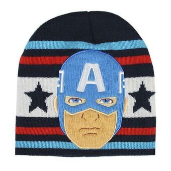 Barnmössa Captain America The Avengers Marinblå (One size)