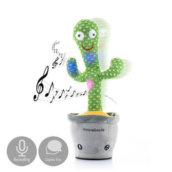 Talande Dansande Kaktus med Musik och LED i flera Färger Pinxi InnovaGoods