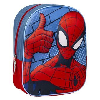 Barnryggsäck 3D Spider-Man Röd Blå 25 x 31 x 10 cm