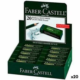 Suddgummi Faber-Castell Dust Free Grön (20 antal)