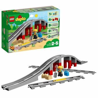 Fordonsspel   Lego DUPLO 10872 Train rails and bridge         26 Delar  