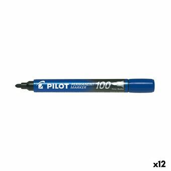 Permanent markörpenna Pilot SCA-100 Blå (12 antal)