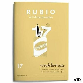 Matematik övningsbok Rubio Nº 17 A5 spanska 20 Blad (10 antal)