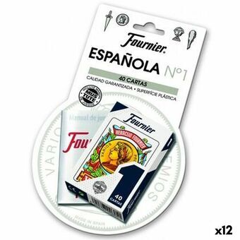 Paket med spanska spelkort (40 kort) Fournier 12 antal (61,5 x 95 mm)