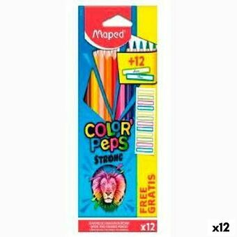 Färgpennor Maped Color\' Peps Strong Multicolour 12 Delar (12 antal)