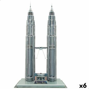 3D-pussel Colorbaby Petronas Towers 27 x 51 x 20 cm (6 antal)