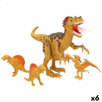 Sats med figurer Colorbaby 4 Delar Dinosaurier 23 x 16,5 x 8 cm (6 antal)