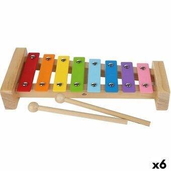 Xylofon Woomax Trä Metall 26 x 4,5 x 11,5 cm (6 antal)