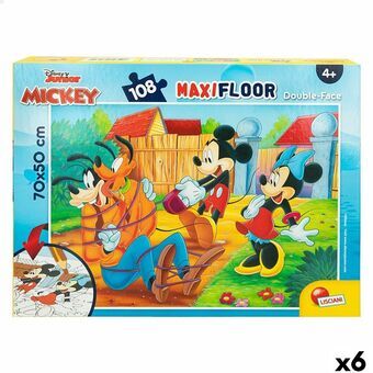 Barnpussel Mickey Mouse Dubbelsidig 108 Delar 70 x 1,5 x 50 cm (6 antal)