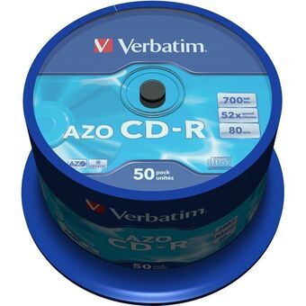 CD-R Verbatim AZO Crystal 50 antal 700 MB 52x