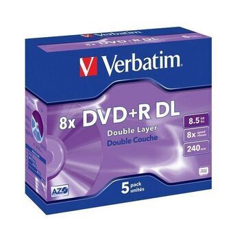 DVD-R Verbatim    8,5 GB 8x 5 pcs 5 antal 8,5 GB 8x