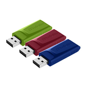Minnessticka Verbatim Slider Indragbar USB 2.0 Multicolour 16 GB