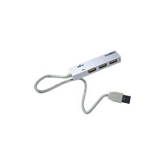 USB HUB 3 Portar CoolBox COO-H413 Vit Svart 3600 W