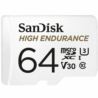 Micro-SD kort SanDisk High Endurance Vit 64 GB