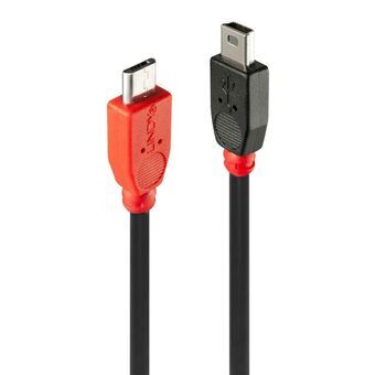 Kabel Micro USB LINDY 31717 50 cm Röd/Svart