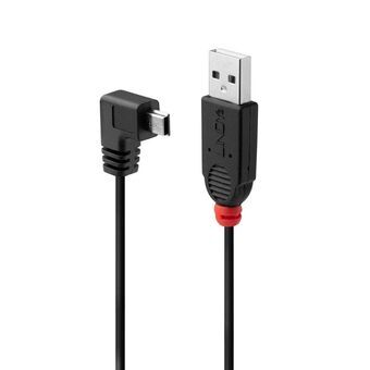 USB 2.0 A till Mini USB B Kabel LINDY 31971 1 m Svart