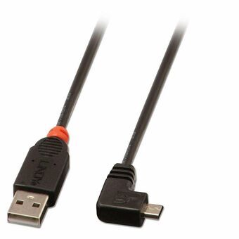 USB 2.0 A till Micro USB B Kabel LINDY 31977 2 m Svart