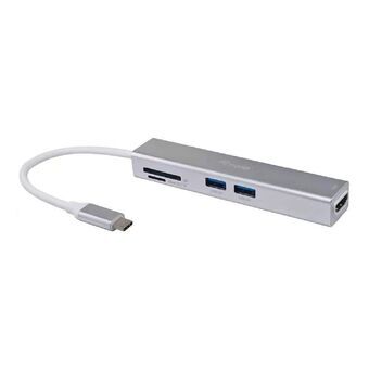 USB-HUB Equip 133480 Grå