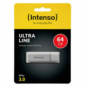 USB-minne INTENSO 3531490 USB 3.0 64 GB Silvrig 64 GB DDR3 SDRAM