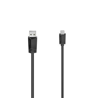 USB A till USB C Kabel Hama 1,5 m Svart