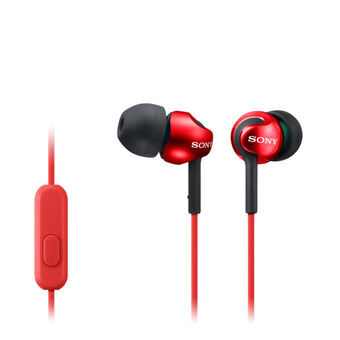 Hörlurar med Mikrofon Sony MDR-EX110AP Röd