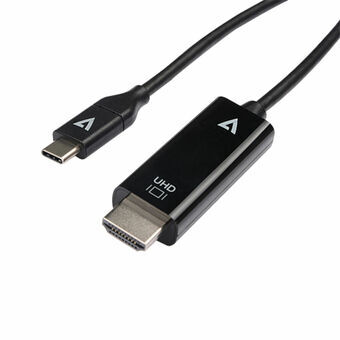 USB C till HDMI Adapter V7 V7UCHDMI-1M 1 m Svart