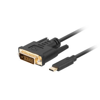 USB C till DVI-D Kabel Lanberg CA-CMDV-10CU-0005-BK Svart 500 cm