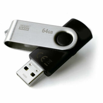 Minnessticka GoodRam UTS2 USB 2.0 Svart Svart/Silvrig Silvrig 64 GB