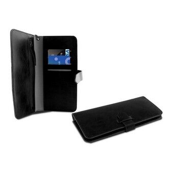 Universal Mobilfodral Bok Smartphone 5,5" KSIX Wallet Svart