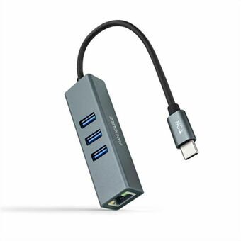 USB till Ethernet Adapter NANOCABLE 10.03.0408 Grå