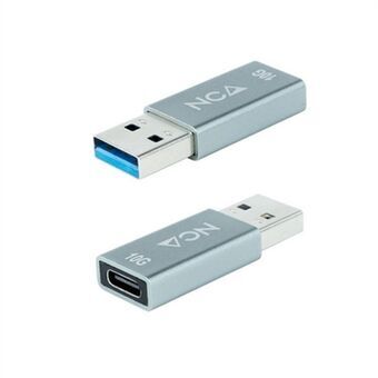 USB 3.0 till USB-C 3.1 Adapter NANOCABLE Adaptador USB-A 3.1 GEN2 a USB-C, USB-A/M-USB-C/H, Gris