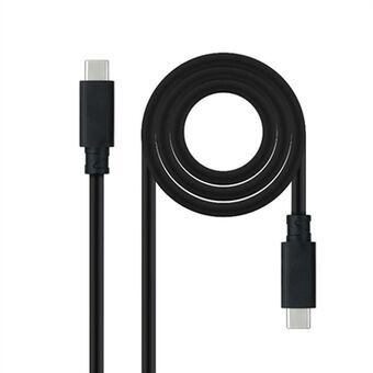 Kabel USB C NANOCABLE 10.01.4101-L150 1,5 m Svart