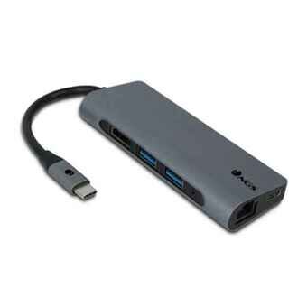 USB HUB 7 Portar NGS WONDER DOCK 7 HDMI USB C 4K 5 Gbps Grå