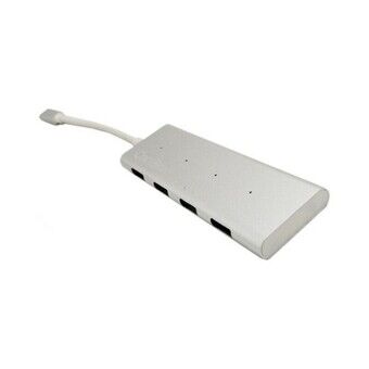 USB-HUB C CoolBox COO-HUC4U3 Aluminium Vit