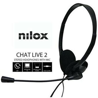 Hörlurar med Mikrofon Nilox NXCM0000004 Svart