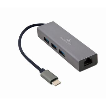 USB-HUB GEMBIRD A-CMU3-LAN-01 Grå