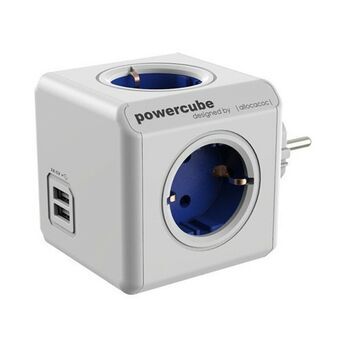 multipluggar i kubform Power Cube Allocacoc 1202BL/DEOUPC USB