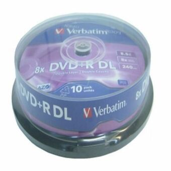 DVD-R Verbatim    8,5 GB 8x 10 pcs 10 antal 8,5 GB 8x (10 antal)