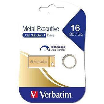Minnessticka Verbatim Metal Executive Gyllene 16 GB