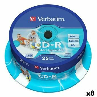 CD-R Verbatim 25 Delar 700 MB 50 MB/s (8 antal)