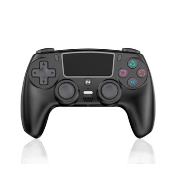 PS4 trådlös handkontroll kompatibel med PS4 / PS4 Pro / PS4 Slim - Svart