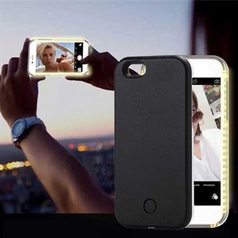 Selfie-lock med LED-ljus för iPhone 6 Plus / iPhone 6s Plus - Svart
