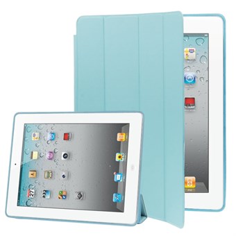 Elegant Smart Cover Sleep / Wake-up för iPad 2 / iPad 3 / iPad 4 - Ljusblå
